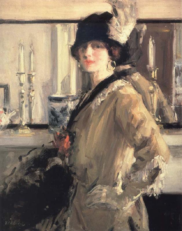 Francis Campbell Boileau Cadell The Black Hat oil painting picture